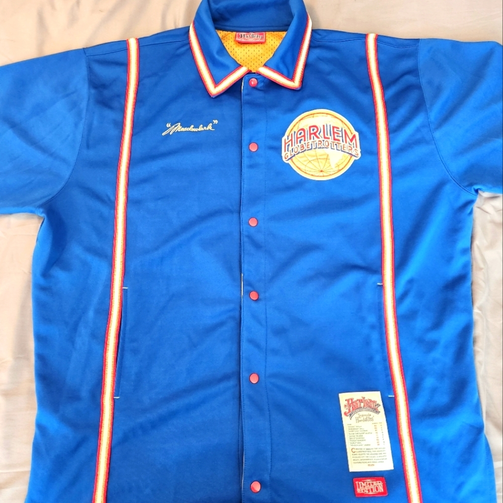 Mens Limited Edition Platinum Fubu Harlem Globetrotters basketball warmup suit
